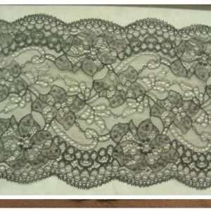 DENTELLE DE CALAIS leavers gris fumé 18 cm