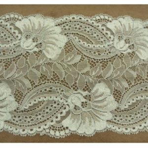 DENTELLE DE CALAIS stretch vert bicolore 16 cm