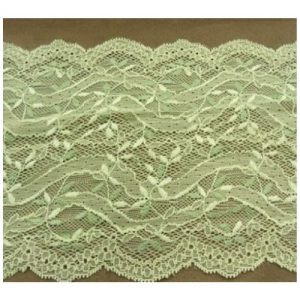 DENTELLE DE CALAIS vert anis 17 cm