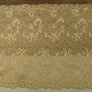 DENTELLE DE CALAIS brodée sur maille 32 cm