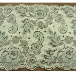 DENTELLE DE CALAIS stretch vert d'eau 13 cm