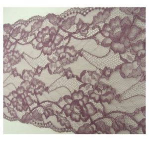 dentelle de calais leavers violet 22 cm