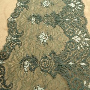 dentelle de calais leavers vert 18 cm