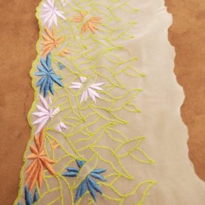 DENTELLE/ BRODERIE multicolore 14 cm