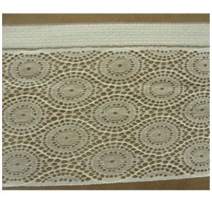 DENTELLE DE CALAIS STRETCH MOTIF GÉOMÉTRIQUE ivoire 17 cm