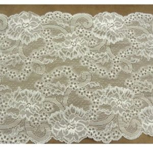 DENTELLE DE CALAIS stretch blanche 22 cm