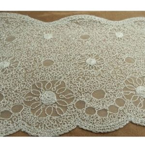 dentelle de calais gris clair 13 cm