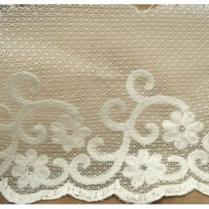 dentelle de calais blanche 13 cm