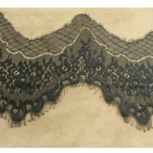 DENTELLE DE CALAIS noire 15 cm