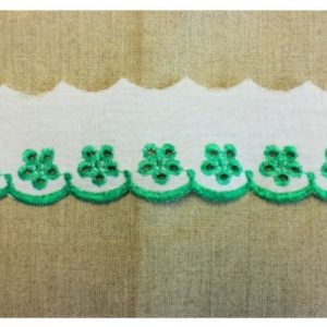 Broderie anglaise 100% coton Dentelée 5 cm