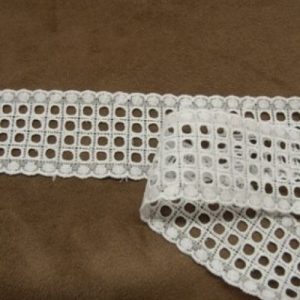 BRODERIE ANGLAISE coton blanche 3.5 cm