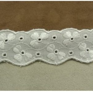 Broderie anglaise coton blanche 2.8 cm
