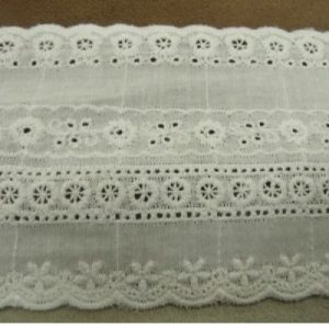 Broderie anglaise coton blanche 9 cm