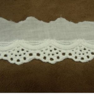 broderie anglaise coton blanche 3.5 cm