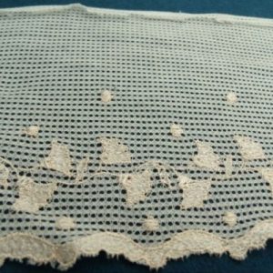 broderie blanche coton brodée saumon 13 cm