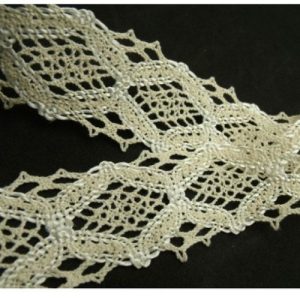 broderie coton beige 4 cm