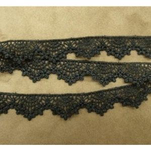 GUIPURE coton noir 2 cm