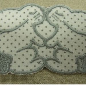 écusson thermocollant motif: LAPIN bleu et blanc largeur 7cm / hauteur 5 cm