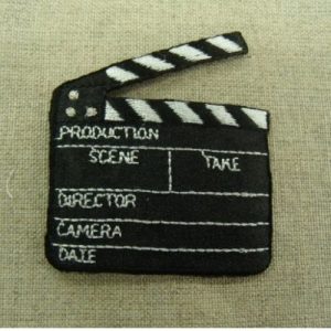 écusson thermocollant motif: cinéma/film largeur 4cm sur hauteur 5cm