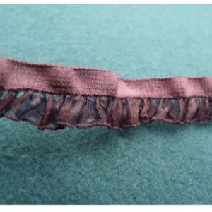 ruban fantaisie froncé violet 13 mm
