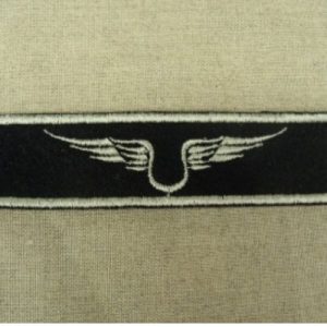 écusson militaire à coudre noir et blanc largeur 13cm sur hauteur 3cm