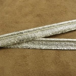RUBAN PASSEPOIL POLYESTER argenté 10 mm