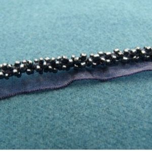 ruban passepoil perlé bleu marine 13 mm
