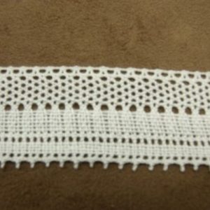 Ruban Brodé Blanc 100%COTON 30mm