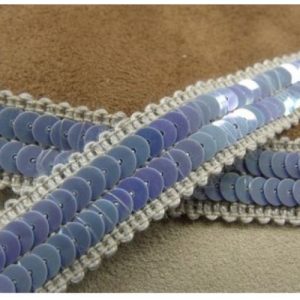 Galon Pailleté Scintillante Acrylique Bleu 15 mm