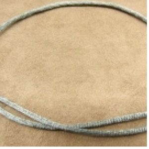 LOT DE 3 METRES RUBAN QUEUE DE RAT GRIS LEGEREMENT SATINE 2.5 mm