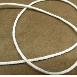 LOT DE 3 METRES RUBAN QUEUE DE RAT BLANC LEGEREMENT SATINE 2.5 mm