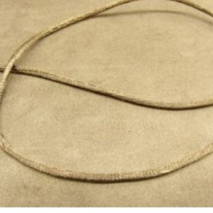 LOT DE 3 METRES RUBAN QUEUE DE RAT MARRON LEGEREMENT SATINE 2.5 mm