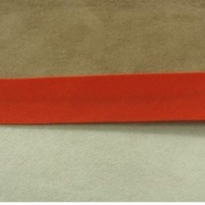 LOT DE 5 METRES RUBAN BIAIS- 20 mm INTERIEUR /10 - 10 mm- COTON-ROUGE