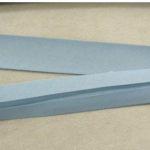 LOT DE 5 METRES RUBAN BIAIS- 20 mm INTERIEUR /10 - 10 mm- COTON-BLEU CIEL