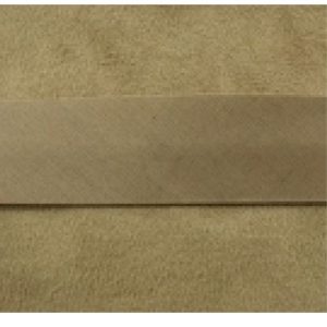 LOT DE 5 METRES RUBAN BIAIS- 20 mm INTERIEUR /10 - 10 mm- COTON - MARRON BEIGE