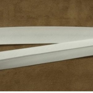 LOT DE 5 METRES RUBAN BIAIS - 20 mm /INTERIEUR 10/10 mm- COTON-BLANC