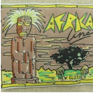 écusson à coudre africain multicolore , largeur 8cm sur hauteur 6cm