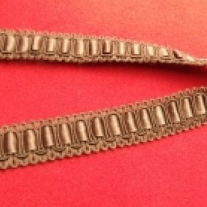 Ruban fantaisie entrelacé de satin marron,20 mm