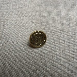 bouton métal doré, à queue, 14 mm, de belle qualité