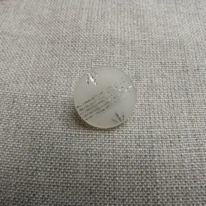 bouton acrylique à queue translucide pailleté argent,15 mm,de belle qualité