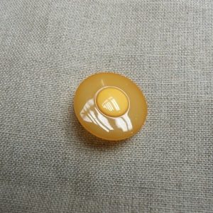 bouton acrylique à queue jaune,23 mm,de belle qualité