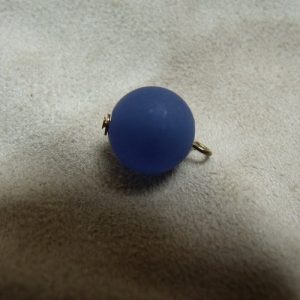 BOUTON BOULE ACRYLIQUE SUR METAL 12 mm