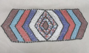 Applique losange à coudre perles de rocaille