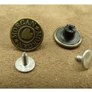 BOUTON JEAN MORGAN BRONZE,17 mm, vendu par LOT de 2 pièces