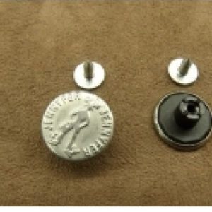 BOUTON JEAN 'S ARGENT MAT,17 mm, vendu par LOT de 2 pièces