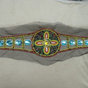 COLS PERLES-Applique ceinture à coudre perles de rocaille et cabochons