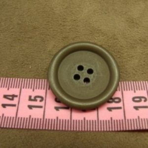 bouton acrylique à 4 trous moka,28 mm, de belle qualité