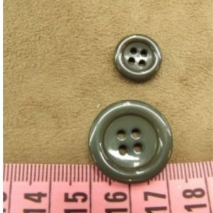 bouton acrylique gris foncé à 4 trous