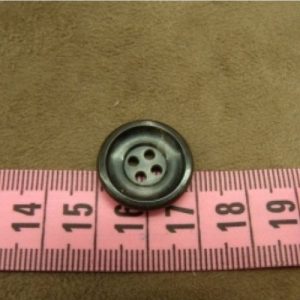bouton acrylique beige/marron à 4 trous, 19 mm,de belle qualité