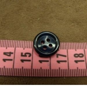 bouton acrylique marine à 4 trous, 15 mm,